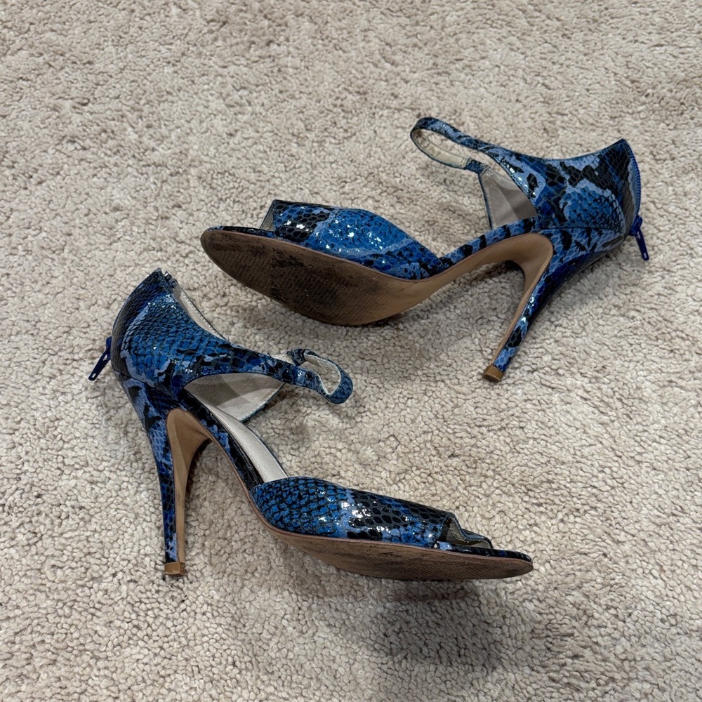 ALDO Blue Snakeskin Patterned Women's Heels